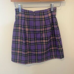 Plaid Purple Skirt